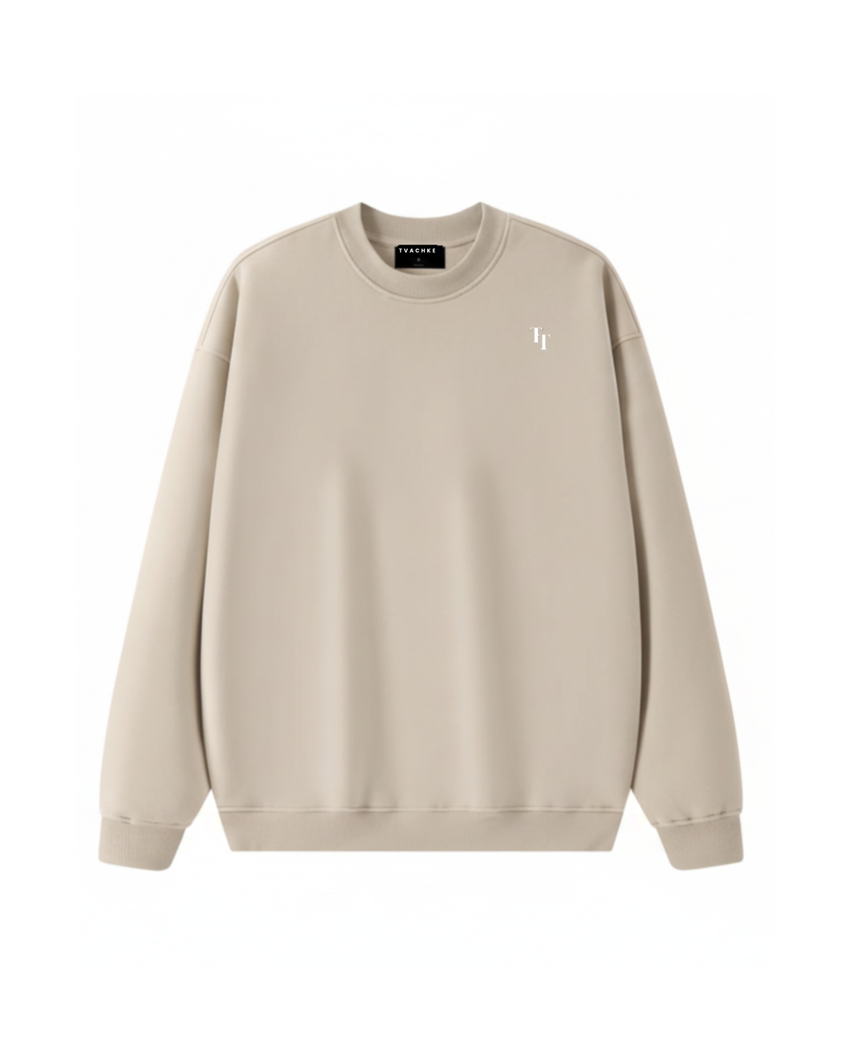 Heavy Oversized Fleece Embroidered Sweatshirt