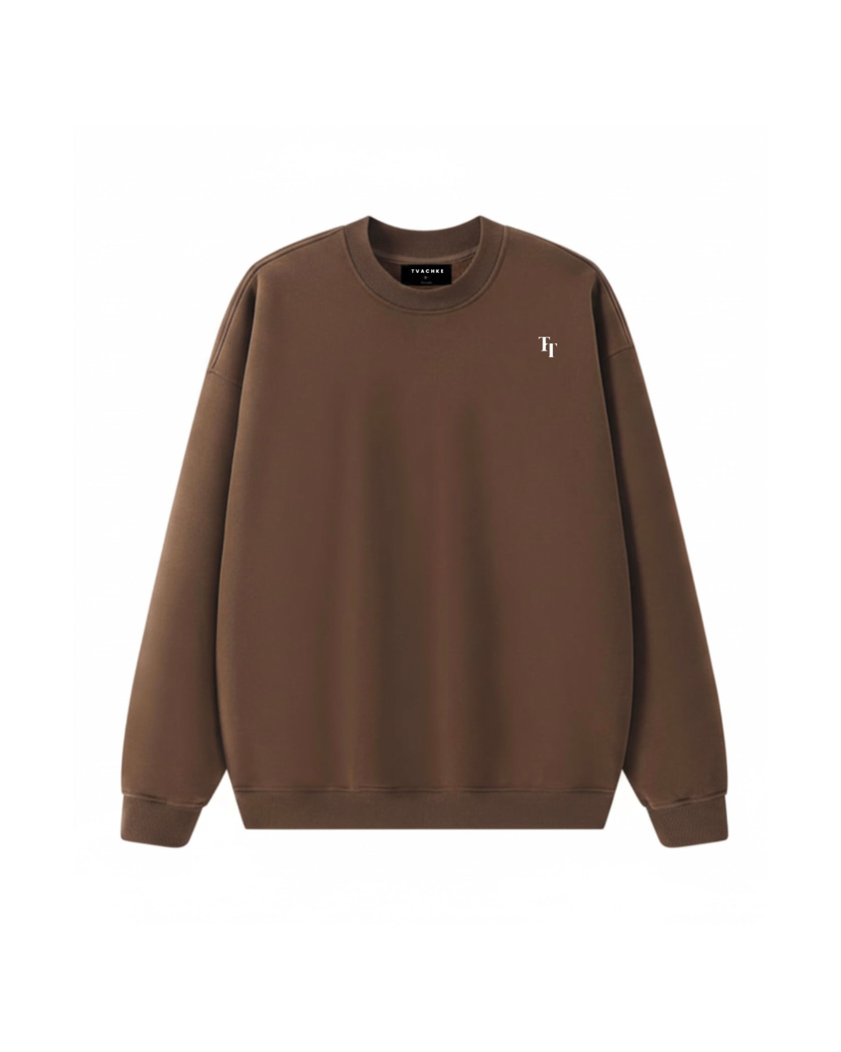 Heavy Oversized Fleece Embroidered Sweatshirt